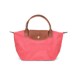 Longchamp Le Pliage 23 Siuvinėtas logotipas Vienspalvė Užsegimas spaudėmis ir užtrauktuku Drobės koldūno formos pirkinių krep&scaron;ys Maži moteri&scaron;ki pirkinių krep&scaron;iai Rožinė 1621089P76 Basic Set (Bag)