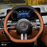 Odinis automobilio vairo užvalkalas Mercedes Benz W214 C200 W204 W203 W124 W210 W221 W202 W176 CLA 250 W166 Priedai 2025