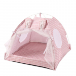 Mielas rožinis triu&scaron;is S augintinio palapinė sulankstoma skalbiama katės namelis mažiems &scaron;unims lova Pink(56*56*50CM)