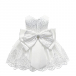 YUBAOBEI Baby Princess Mergaičių suknelė Be rankovių Nėriniai Bow Tutu Vestuvių vakarėliui Krik&scaron;to suknelė vaikams 2-6 m. 6-12m
