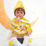 BZDOLL Reborn Baby Boy lėlės žaislas 3D dažų oda su venų mink&scaron;tu silikonu 60 CM Vaikams Toddler Bebe Artist kolekcija