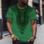 Afrikieti&scaron;ki drabužiai vyrams Dashiki mar&scaron;kinėliai Tradiciniai drabužiai Trumpomis rankovėmis Laisvalaikio retro stiliaus gatvės apranga Vintažinis etninis stilius 6XL