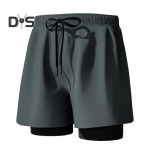 Vyri&scaron;ki vasaros plaukimo sunkvežimiai, elastingi juosmens rai&scaron;teliai spausdinantys maudymosi &scaron;ortai su atraminiu kompresiniu įdėklu Ki&scaron;enės, spausdinančios plaukimo sunkvežimius 4XL pilka