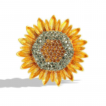 Grožio gėlė i&scaron; saulėgrąžų sagės moterims mergaitėms vakarėliui vestuvėms sagės smeigtukai dovanos Sun flower