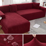 Neper&scaron;lampami žakardo sofos užvalkalai Elastingi kampai 1/2/3/4 sėdynės Tvirtas sofos užvalkalas L formos sofos dangtelio apsauginiai užvalkalai 1 SEAT (90-140CM)