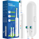 I&scaron;manus rotacinis elektrinis dantų &scaron;epetėlis, įkraunami rotaciniai dantų &scaron;epetėliai, suderinami su Oral B atsarginėmis dantų &scaron;epetėlių galvutėmis