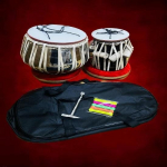 Nerūdijančio plieno Tabla būgnų rinkinys, Plieninis akordeonas, Sheesham Wooden Daya