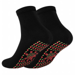 FINETOO Unisex savaime &scaron;ildomos sveikatos priežiūros &scaron;iltos kojinės turmalino magnetinės terapijos pėdų sox masažuoklis skausmą mal&scaron;inantis spaudimas sportinės terminės kojinės 1 Pairs juoda