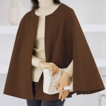 O Kaklo pončo striukė Laisvi laisvalaikio pelerinos Paltai Madingi megztiniai Apsiaustas Moterims Rudens Žiema Nauji Moteri&scaron;ki Apdarai Apdarai One Size kava