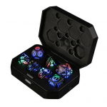 1 rinkinys LED &scaron;viečiančių kauliukų, įkraunamų USB, RGB &scaron;vytinčių daugiasienių kauliukų D4 D6 D8 D10 D12 D20, mirksinčių kauliukų, suaugusiems, &scaron;eimos vakaro vakarėliui, stalo žaidimas A