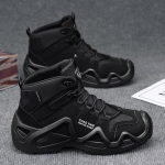 Vyri&scaron;ki itin lengvi vandeniui atsparūs auk&scaron;takulniai žygio ir taktiniai batai - Kvėpuojantys lauko koviniai ir dykumų batai 40 juoda