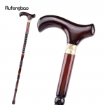Raudona medinė vienos jungties madinga lazda pasivaik&scaron;čiojimui, dekoratyvinė, skirta Cosplay, Helovino kuoka, ramentas, lazda, vyskupo lazda, 92 cm