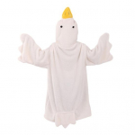 Žąsies antklodė-džemperis, kombinezonas, didelis, dėvimas, su rankovėmis, suaugusiems, vaikams, &scaron;iltas, jaukus flanelinis miegmai&scaron;is M balta