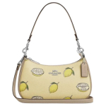 &bdquo;Coach Teri 25&ldquo; citrinų ra&scaron;to dirbtinės odos rankinė per petį, vidutinio dydžio, moteri&scaron;kos rankinės, &bdquo;Garden-Marsh&ldquo; mi&scaron;rių spalvų, CBA53-SVXUC Basic Set (Bag+Dust Bag)