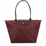 Longchamp Le Pliage Prekės ženklo logotipas Nailoninė pirkinių rankinė Rankinė ant peties Didelė moteri&scaron;ka rankinė Granatas 1899919P98 Basic Set (Bag)