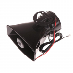 7 garsų automobilių įspėjimo signalizacija sunkvežimio signalizacijos garsiakalbis 12V sirena oro garso signalas 110DB megafonas policijos ugniagesių automobilių įspėjimo signalizacija juoda