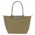 Longchamp Le Pliage Green Prekės ženklo logotipas Mygtukas Užtrauktukas Peties krep&scaron;ys Tote krep&scaron;ys moterims Artichoke 1899919M04 Shopping Bag Set(Basic Set+Shopping Bag)