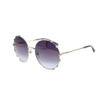 Swarovski kristalais puo&scaron;ti reklaminiai apvalūs akiniai nuo saulės Moteri&scaron;ki akiniai nuo saulės SK0289-F-16B 60,Silver/Purple Gradient