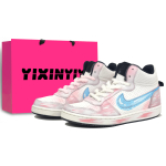 Nike Flight Legacy High top Vintage Basketball Shoes Unisex Cotton Powder 838938-101(Team400-) 38.5 white