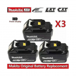 (6.0Ah 3 vnt.)100% Makita 6ah Makita 18v Baterija Bl1830b Bl1850b Bl1850 Bl1840 Bl1860 Bl1815 Pakeičiama ličio jonų baterija-fj