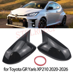 Skirta Toyota GR Yaris RZ RC XP210 -2026 ABS &Scaron;oninio galinio vaizdo veidrodžio sparno dangteliai Korpuso apdaila Rago stiliaus I&scaron;orinės dalys Gloss Black gray