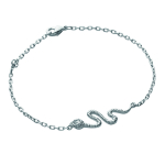 Les Tr&eacute;sors De Lily [K1865] - Bracelet Argent 'Tentation' argent&eacute; (rhodi&eacute;) - 25x9 mm