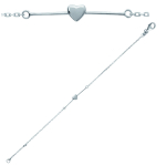 Les Tr&eacute;sors De Lily [K3448] - Bracelet Argent 'Love' argent&eacute; (rhodi&eacute;) - 30x4 mm