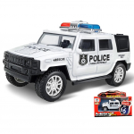 Automobilio traukimo modeliavimas vaikams Kalėdinis sunkvežimis 1/36 transporto priemonės modelio žaislas, dovana atgal policija balta
