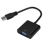 USB3.0 į VGA adapteris USB į VGA i&scaron;orinė vaizdo plok&scaron;tė VGA konverteris staliniam ne&scaron;iojamajam kompiuteriui monitoriui juoda