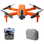YLR/C S65 RC dronas su kamera 4K dvigubos kameros RC keturkopteris su funkcinės trajektorijos skrydžio gestu orange-4K dual camera-1 battery