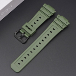 16 mm silikoninė laikrodžio apyrankė, skirta Casio DW-6900/GW-M5610/DW-5600E Mink&scaron;to TPU spalvoto laikrodžio dirželio juoda apyrankės pakeitimo apyrankė Black Buckle