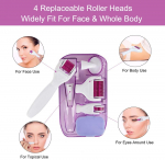 Derma Stamp Mesotherapie Microniddle Roller 6 IN 1 veido ir kūno barzdai Derma Roller Titanium plaukų augimui Mezoroleris dermaroleris