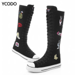 Pavasario rudens moteri&scaron;ki aulinukai Drobiniai batai vidurio blauzdos Laisvalaikiai auk&scaron;takulniai ilgaauliai Ilgi batai Suvarstomi užtrauktuku Patogūs plok&scaron;ti batai 34-43 dydžio 41 juoda