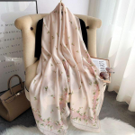 Prabangaus prekės ženklo &scaron;ilko skara, moteri&scaron;ka, ilga skara, apvyniota musulmonų hidžabų &scaron;alikai, pashmina, moteri&scaron;ka, paplūdimio pavogta bandana Foulard Pareo 90 * 180 cm