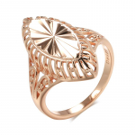 Kinel Vintage Rose Gold moteri&scaron;ki žiedai, tu&scaron;čiaviduriai tekinimo staklės, raižyti papuo&scaron;alai 8 rožinio aukso spalvos