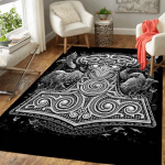 Viking Vegvisir skydo mink&scaron;tas kilimas Viking kaukolės ploto kilimas Dekoratyvinis kilimas svetainei ir miegamajam Virtuvės kilimėlis Kilimas 40cm x 60cm