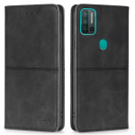 Retro atverčiamas piniginės dėklas, skirtas niekam Telefonas 1 Blackview A100 A55 Itel Vision 1 Pro TCL 20B dangtelis PU odinis dėklas Kickstand kortelių lizdai telefono buferis Alcatel 1C 2019 juoda