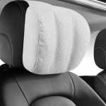 Kvėpuojančios odinės automobilio sėdynės atramos pagalvėlės galvos atramos automobilio kaklo pagalvės, skirtos Mercedes Benz Maybach S klasės galvos atramos automobiliui 1PCS WHITE