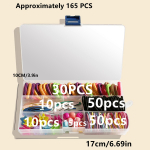 Permatomas dėžutės plaukų aksesuarų rinkinys moterims, mergaičių plaukų juostoms Scrunchie mergaičių elastinė guminė juostelė suri&scaron;ti į uodegą laikiklis plaukų kaklarai&scaron;tis