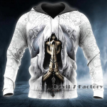 Pavasario rudens vyri&scaron;ki drabužiai Viking Hoodies Megztiniai 3D Spausdinti Skull Angel Streetwear Vintažinis ilgomis rankovėmis vyri&scaron;kos megztinės striukės XL