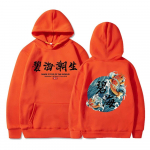 Rudens Unisex Hoodies Japoni&scaron;ko Ukiyo-e Stiliaus Spaudiniai Puloveriai Megztiniai Madingi Hip Hop Gatvės apranga y2k Hoodie Unisex Megztinis Unisex L red