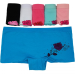 Medvilniniai apatiniai Moteri&scaron;ki Mergaičių &Scaron;ortai Bokseriai Kelnaitės Mielos Gėlėtos vaikinų kelnaitės Moteri&scaron;kos kelnaitės 6 vnt. M