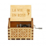 Vintažinė beržo faneros tra&scaron;ki muzikinė dėžutė vaikams muzikinė kolekcija Gimtadienio dovana 7