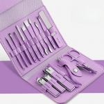 16pcs/1Set Nail clipper set Nail clipper pedicure tool Original portable household jewelry for women and men 1 set mėlyna