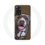 Coque pour Xiaomi Redmi Note 11S Chien Pitbull Blanc gris balta