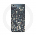 Coque pour Huawei P8 Game of Thrones Saison 8 Le Tr&ocirc;ne de Fer Affiche Personnages Fond Gris pilka