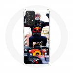 Coque Samsung Galaxy A33 5G Formule 1 Max Verstappen Pilote automobile F1 noir rouge et jaune