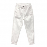 Moteri&scaron;kos laisvalaikio kelnės Vidutinio auk&scaron;čio elastiniu juosmeniu Haremo kelnės Vienspalvės plačios ilgos kelnės su ki&scaron;enėmis Gatvės apranga L balta
