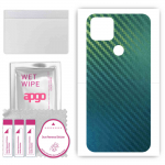 apgo Protective Skin Sticker for the back compatible with Google Pixel 5a 5G, Wrap Film, Foil, Vinyl - Pattern Carbon Chameleon CAKA1