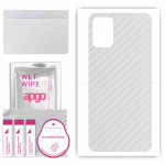 apgo Protective Skin Sticker for the back compatible with LG K62 Plus, Wrap Film, Foil, Vinyl - Pattern Transparent Carbon